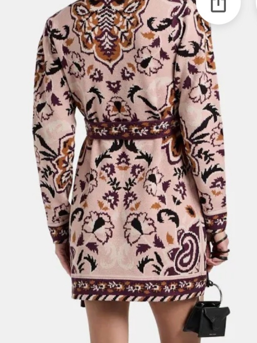 FARM Rio Pink & Purple Floral Wrap Midi Dress - Picture 3 of 5